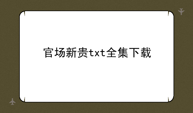 官场新贵txt全集下载