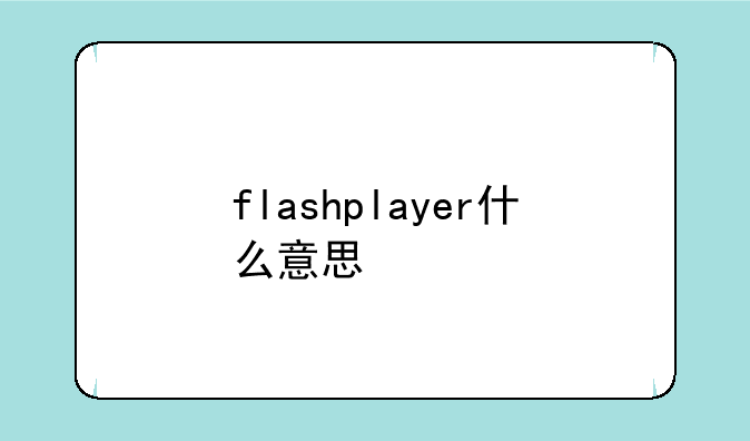 flashplayer什么意思